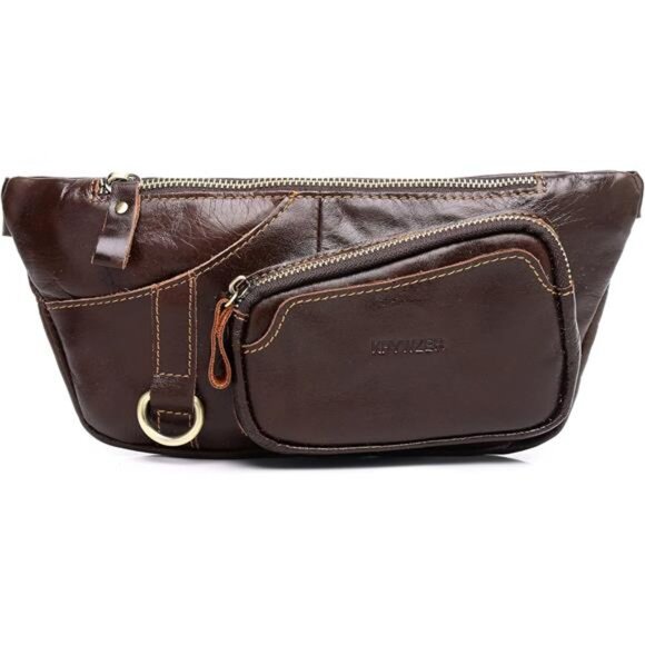 Real Leather Waist Bag, Fanny Pack